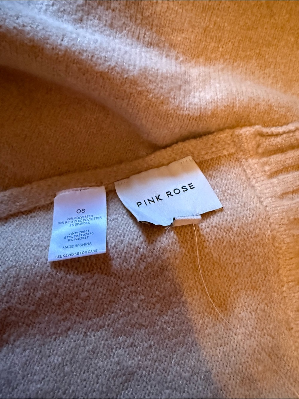 PINK ROSE tan scarf